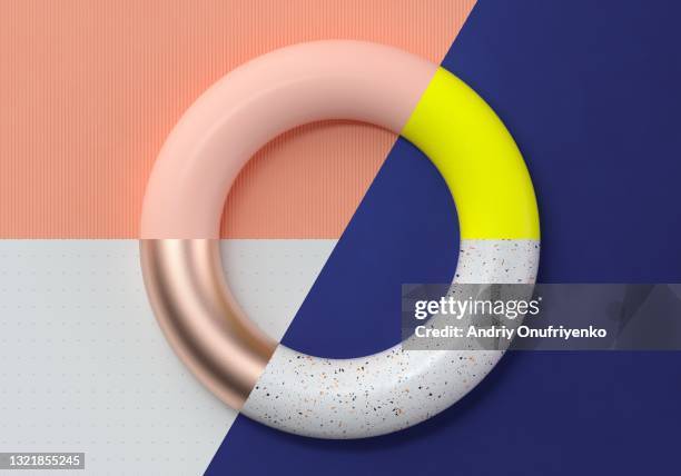 abstract multicolored circular chart - differente foto e immagini stock
