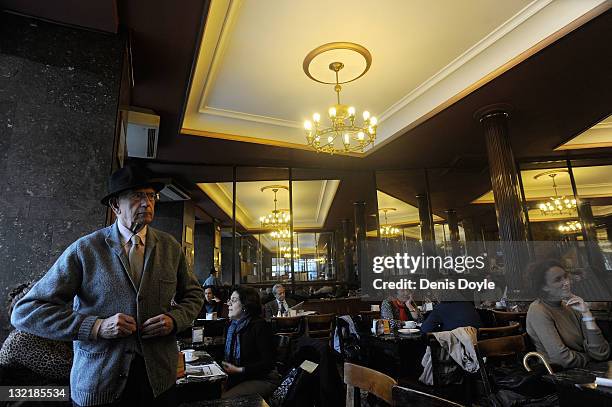 Customers take time out at Cafe Commercial on November 10, 2011 in Madrid, Spain. The current Eurozone debt crisis has left Spain with crippling...