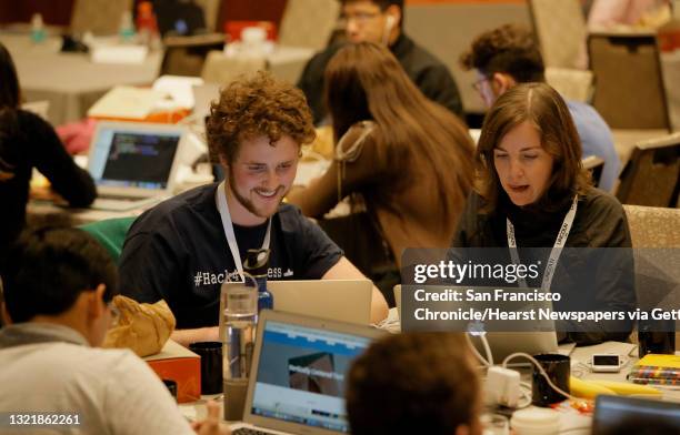 Hackathon brought together Chris Catterton, of Berkeley and Sarah Bonk,of San Francisco to create an app called Disrupt DC, a business coalition that...