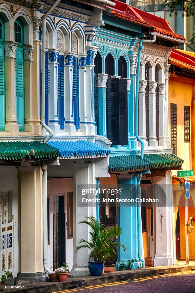 Singapore, Shophouses in Emerald Hill