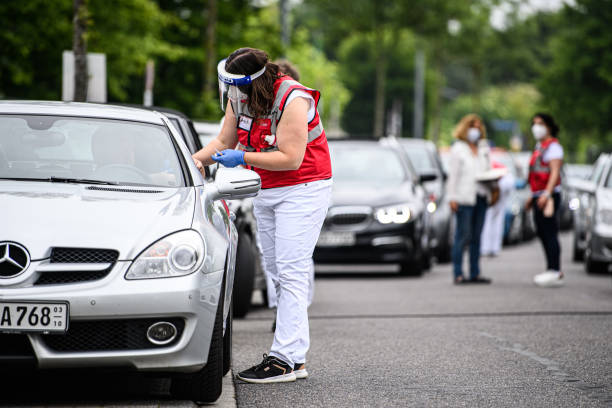 DEU: Drive-In Vaccinations Offered In Meerbusch