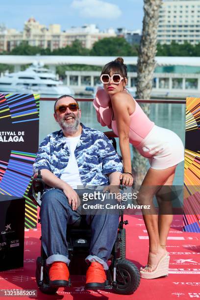 Bob Pop and Candela Peña attend 'Maricon Perdido' photocall during the 24th Malaga Film Festival on June 05, 2021 in Malaga, Spain.
