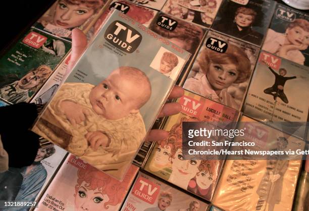 Life31_003_mac.jpg Barry's extensive collection of TV Guides, included all those with Lucille Ball on the cover and the first edition every, a baby...