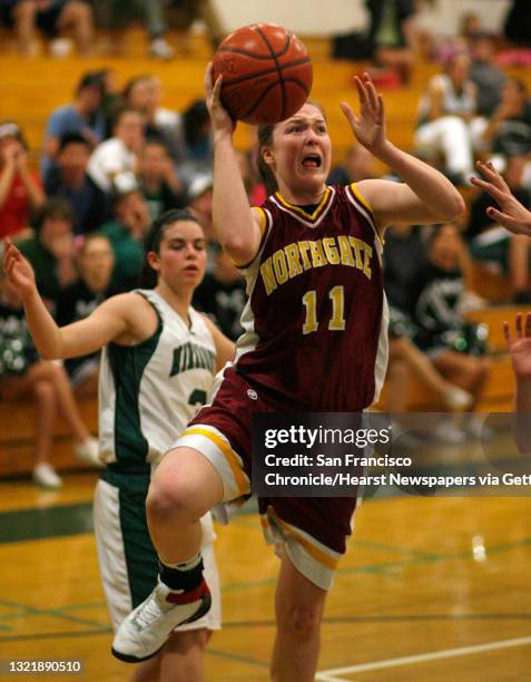 Miramonte15_082_mac.jpg NOrthgate's 11- Claire Elee drives inside for a shot past Miramonte's 3- Jenny Sperling in the first half. High School Girls...