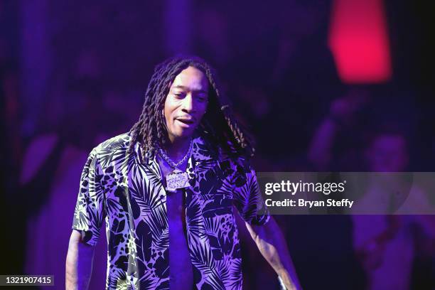 Recording artist Wiz Khalifa performs during the grand reopening of Drai’s Beach Club – Nightclub at The Cromwell Las Vegas on June 04, 2021 in Las...