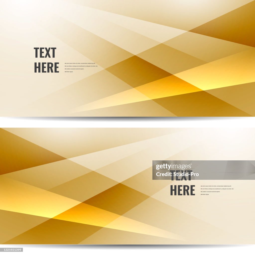 Abstract golden banners