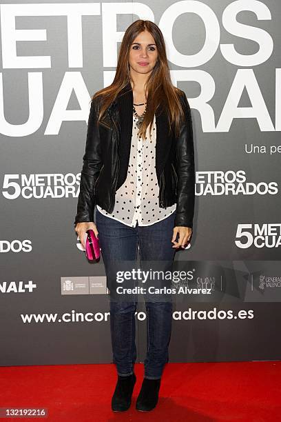 Spanish actress Elena Furiase attends "Cinco Metros Cuadrados" premiere at Callao cinema on November 10, 2011 in Madrid, Spain.