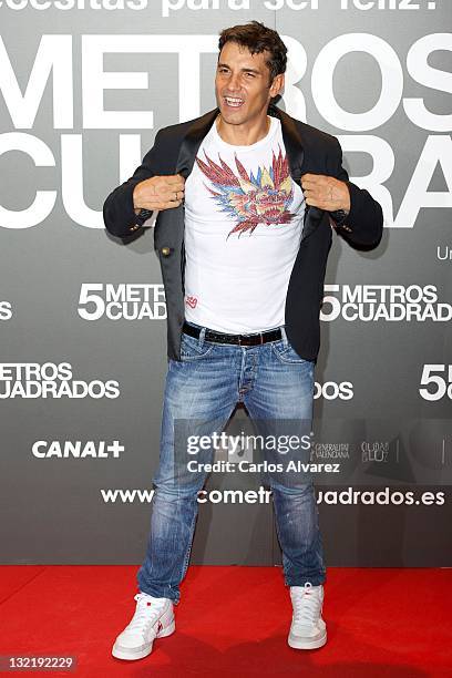 Jesus Vazquez attends "Cinco Metros Cuadrados" premiere at Callao cinema on November 10, 2011 in Madrid, Spain.
