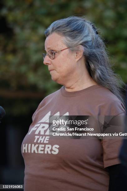 Nora Shourd, mother of Sarah Shourd, during a vigil at Sproul Plaza on the UC Berkeley campus, on Wednesday September 30 . In support of three...