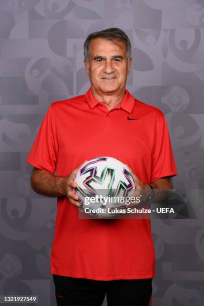 Turkey manager Senol Gunes poses during the official UEFA Euro 2020 media access day on June 04, 2021 in Harsewinkel, Germany.