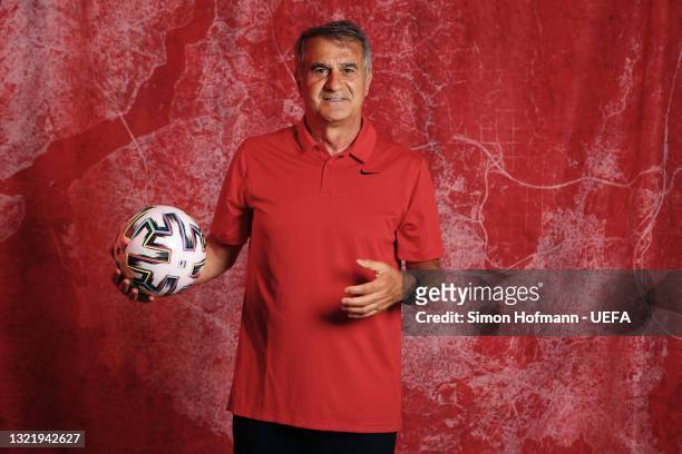 Turkey manager Senol Gunes poses during the official UEFA Euro 2020 media access day on June 04, 2021 in Harsewinkel, Germany.