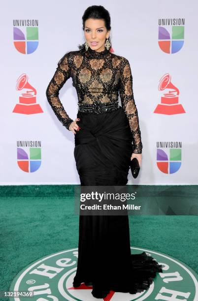 Television personality Alexandra Rodriguez arrives at the 12th annual Latin GRAMMY Awards at the Mandalay Bay Resort & Casino on November 10, 2011 in...