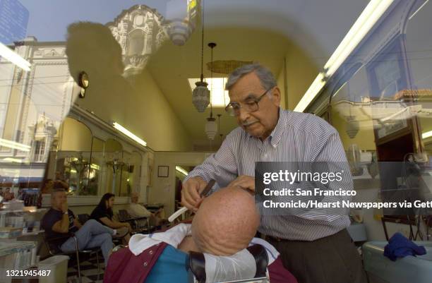 Louie's" Old Fashioned Barber Shop on Castro St. In SF. Louie sisneros began his barber shop carreer in 1947, the site on Castro sT. Is his 3rd...