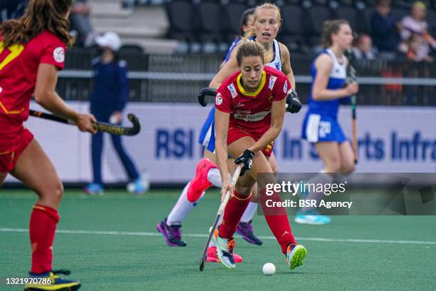 Maria Lopez of Spain during the Euro Hockey Championships match between Spain and Scotland at Wagener Stadion on June 5, 2021 in Amstelveen,...