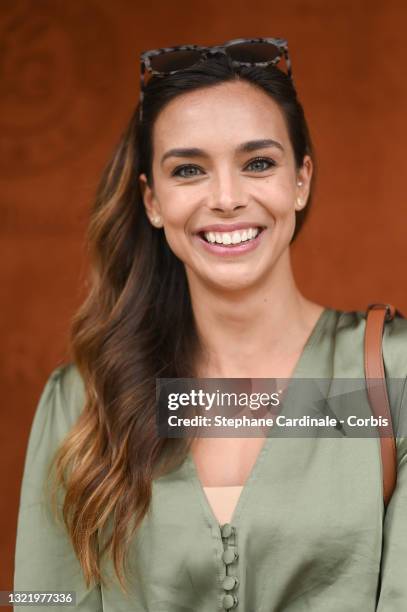 Marine Lorphelin attends the French Open at Roland Garros on June 05, 2021 in Paris, France.