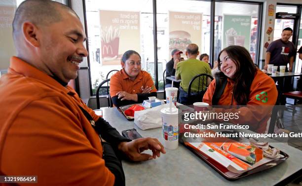 San Francisco Giants' employees, Henry Martinez, Maria Perez and Karla Lorencillo said that they always eat at McDonald's on the corner of 3rd and...