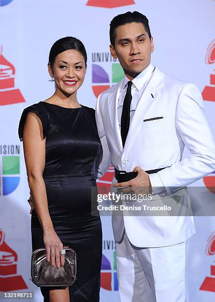 Singer Taboo of the Black Eyed Peas and Jaymie Dizon arrive at the 12th Annual Latin GRAMMY Awards held at the Mandalay Bay Resort & Casino on...