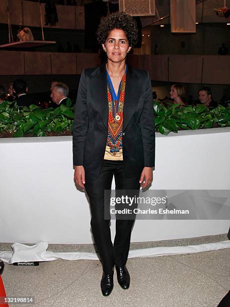 Artist Julie Mehretu attends the 2011 Guggenheim International gala at the Guggenheim Museum on November 10, 2011 in New York City.