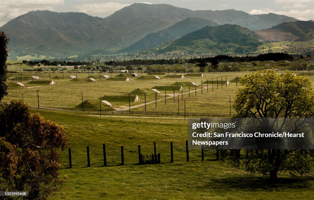 The Southern edge of the Concord Naval Weapons Station, in the shadow of Mt. Diablo, in Concord, Calif. on Friday April 15, 2011, it's ammunition bunkers sit idle since the Navy closed the base. The City of Concord hopes to turn the area into a park. Alam