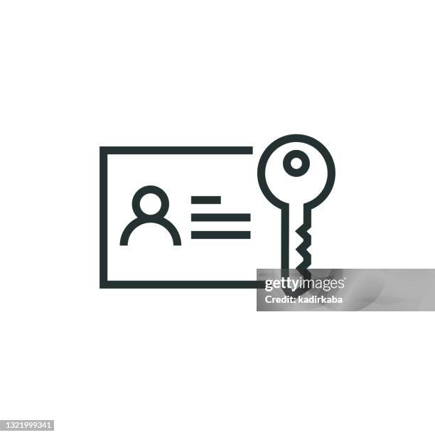 keylock line icon - lock logo stock illustrations
