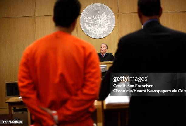 Mark Lugo, with his attorney Douglad Horngrad close by, entered a guilty plea before Judge James Collins in a San Francisco, Ca. Courtroom on...