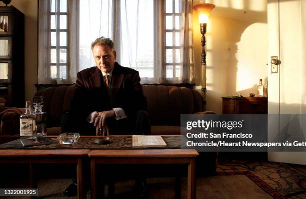 Eddie Muller inside Dashiell Hammett's old apartment on Friday December 23 in San Francisco, Ca., which is now leased by local author Robert Mailer...