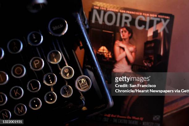This year's San Francisco Film Noir festival poster, with details inside Dashiell Hammett's old apartment on Friday December 23 in San Francisco,...