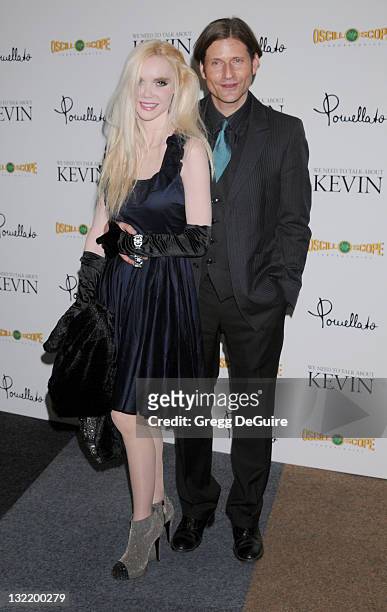 Actor Crispin Glover and Vivi Voss arrives at "We Need To Talk About Kevin" - Los Angeles Special Screening at Writer's Guild Theater on November 10,...