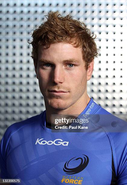 David Pocock of the Western Force poses during the 2012 Western Force Super Rugby Playing kit launch at the WA Rugby Centre on November 11, 2011 in...