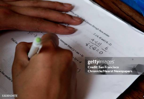 Eighth grade algebra at James Denman Middle School in San Francisco, Calif. On Friday Nov. 30, 2012. A new report by the Center for the Future of...