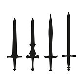 Vector set of medieval swords