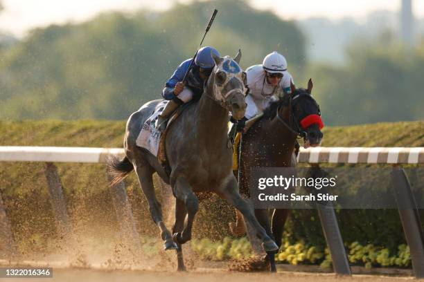 Essential Quality with Luis Saez up wins the 153rd running of the Belmont Stakes as Hot Rod Charlie with Flavien Prat up finishes second at Belmont...