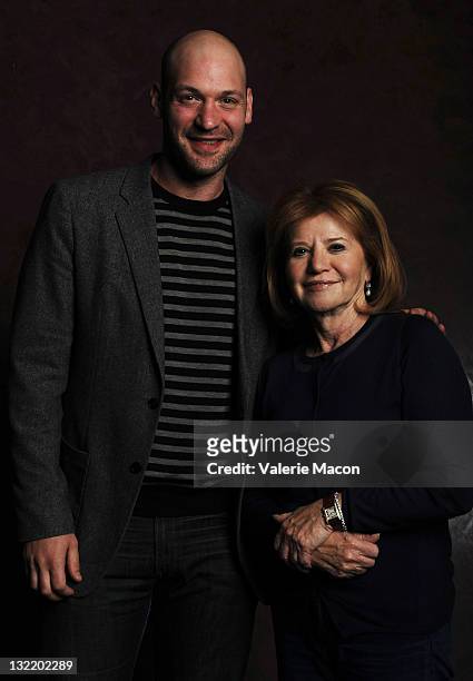 Actor Corey Stoll and producer Letty Aronson pose at TheWrap's Awards Season Screening Series Presents "Midnight In Paris" on November 10, 2011 in...