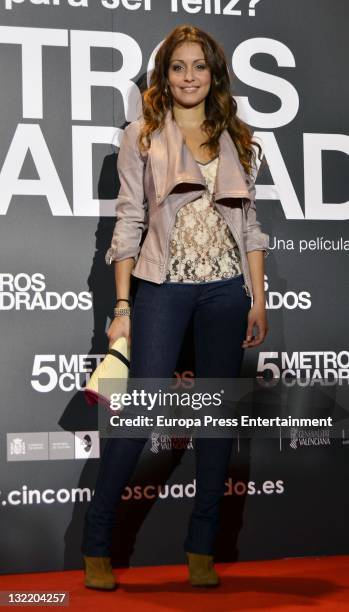 Hiba Abouk attends 'Cinco Metros Cuadrados' premiere on November 10, 2011 in Madrid, Spain.