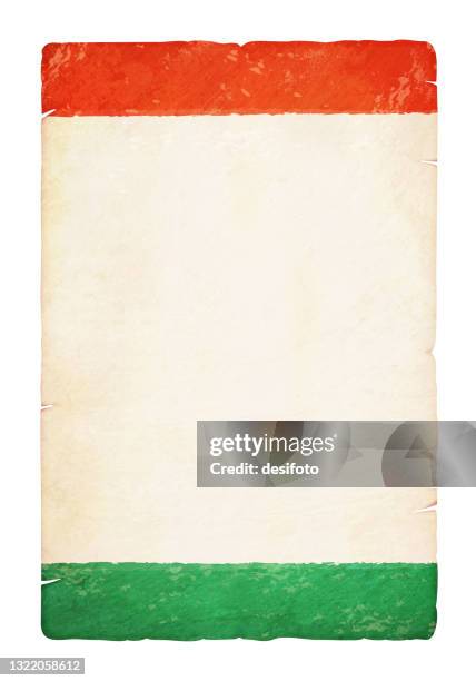 a vertical vector illustration of tricolour  painted bands, saffron or orange, off white or cream and green colours - india independence day stock illustrations