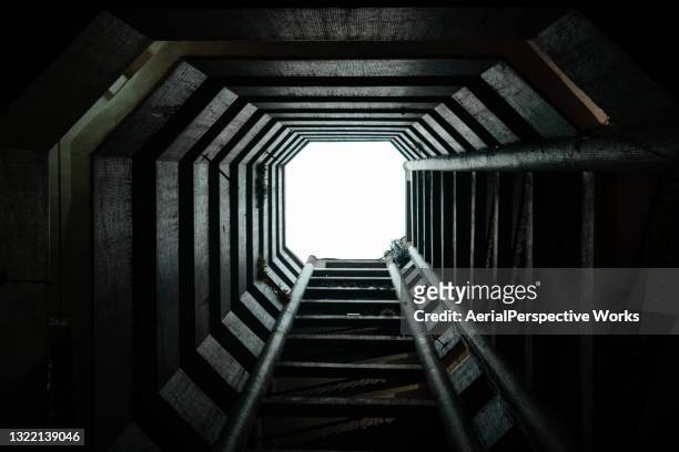 isometric square bottom view from inside building - building story stock pictures, royalty-free photos & images