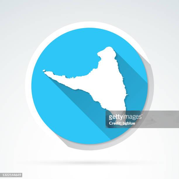 anjouan map icon - flat design with long shadow - anjouan island stock illustrations