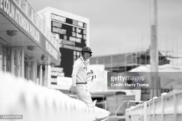 Tom Banton of Somerset makes their way out to bat during Day Four of the LV= Insurance County Championship match between Somerset and Hampshire at...