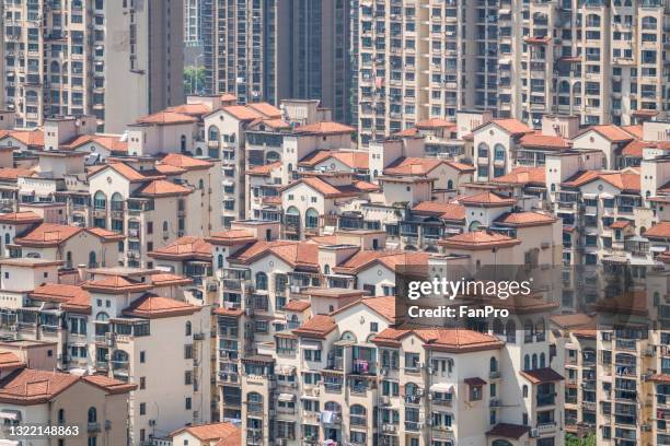 dense residential buildings - jiangsu province stock pictures, royalty-free photos & images