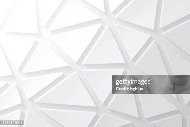 abstract bright white background - geometric texture - triangle shape background stock illustrations