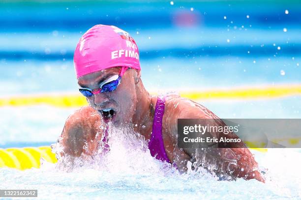 Yuliya Efimova of Russia in action during the International Gran Prix Ciutat de Barcelona Swimming Championship on June 06, 2021 in Barcelona, Spain.