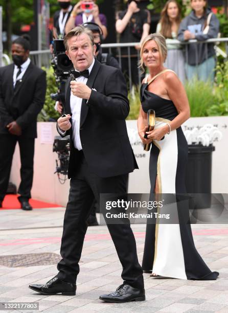 Bradley Walsh and Donna Walsh arrive for the Virgin Media Bafta TV Awards at Television Centre on June 06, 2021 in London, England.