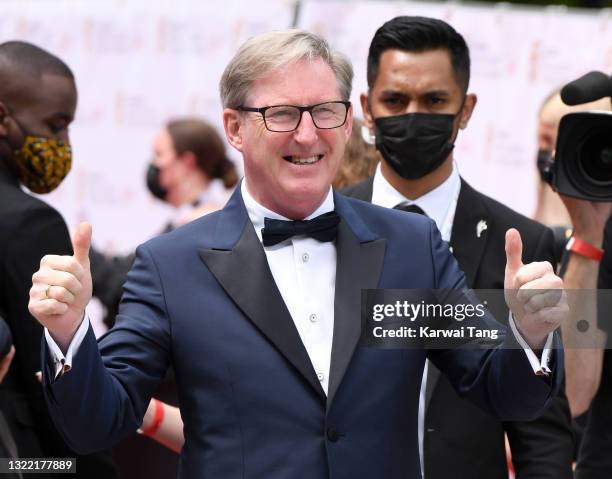 Adrian Dunbar arrives for the Virgin Media Bafta TV Awards at Television Centre on June 06, 2021 in London, England.