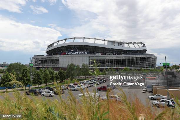 General view of Empower Field Stadium prior the CONCACAF Nations League Championship third place match between Honduras and Costa Rica at Empower...