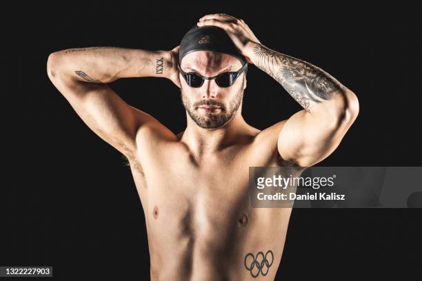 Australian swimmer Kyle Chalmers poses during a portrait session on July 14, 2020 in Adelaide, Australia.