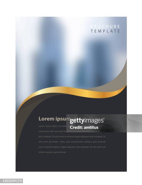 corporate brochure - brochure template stock illustrations