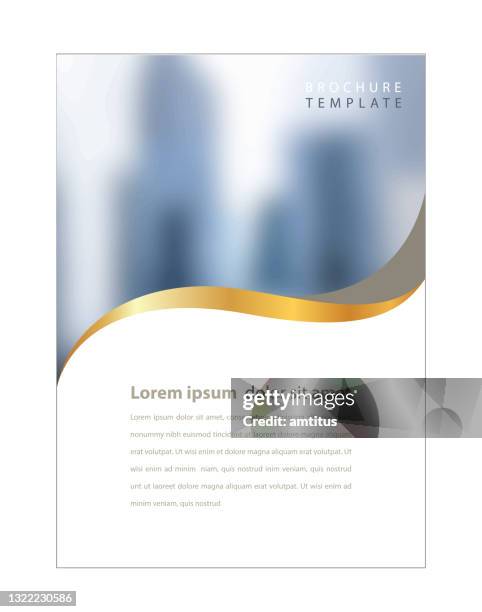 corporate brochure - ad template stock illustrations