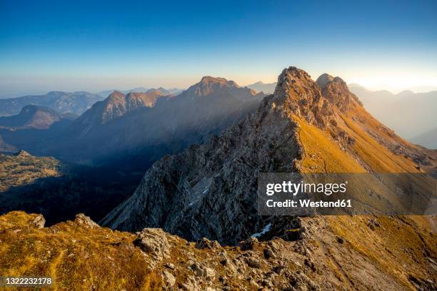 nebelhornmountain at dawn - nebelhorn bildbanksfoton och bilder