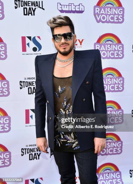 Adam Lambert attends the OUTLOUD: Raising Voices Concert Series at Los Angeles Memorial Coliseum on June 06, 2021 in Los Angeles, California.