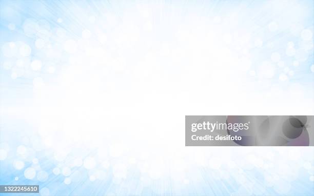 magical soft light blue and white coloured glittery bling sunburst horizontal vector backgrounds, like sun rays emerging behind the clouds - ombre background stock illustrations